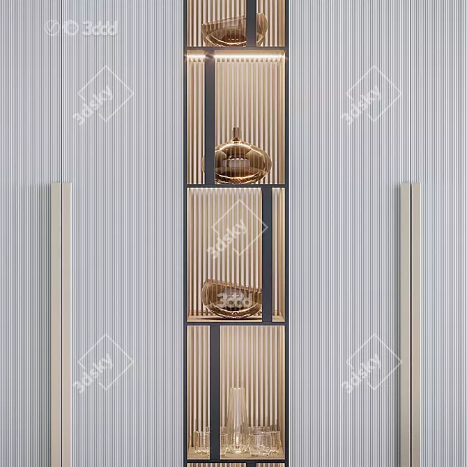 Modern Style Cupboard Set 17 3D model image 2