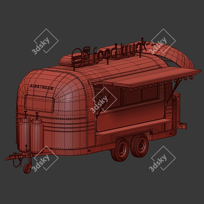  Airstream Food Truck 3D model image 4