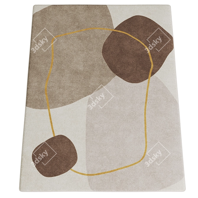 Modern Wabi-sabi Rug Set 3D model image 4