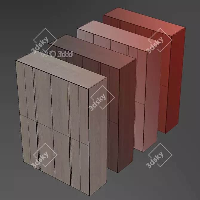 Modern Style Cupboard Set 3D model image 6