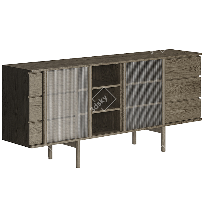 Harmony Inspired Rikyu Sideboard 3D model image 3