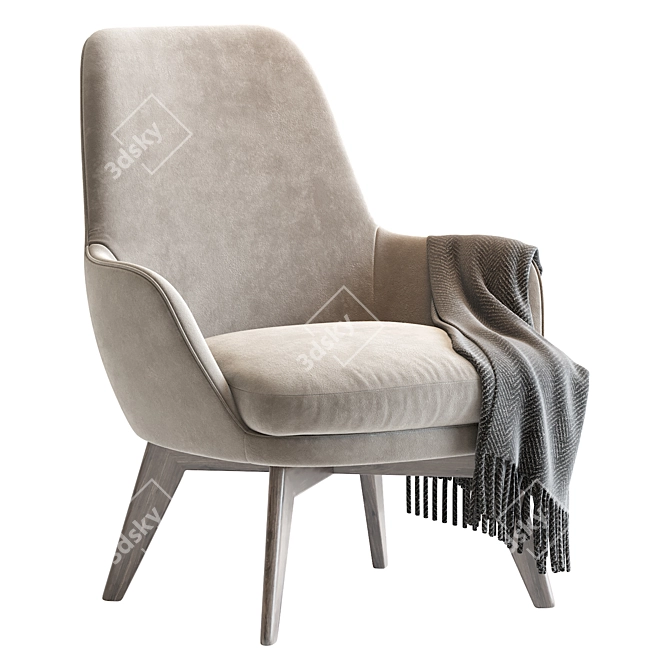 Contemporary Maxalto Poltrona Chair 3D model image 1