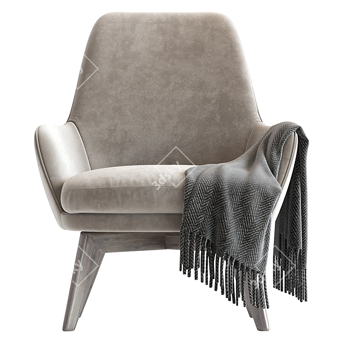 Contemporary Maxalto Poltrona Chair 3D model image 5