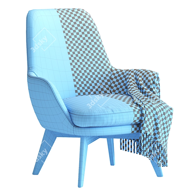 Contemporary Maxalto Poltrona Chair 3D model image 7