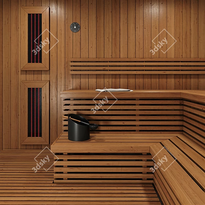 Modular Sauna Set Kit 3D model image 4