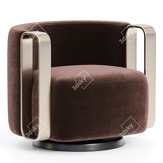 Modern Kelly Bracelet Armchair Design 3D model image 1