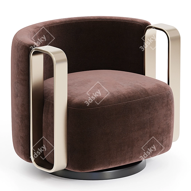 Modern Kelly Bracelet Armchair Design 3D model image 2