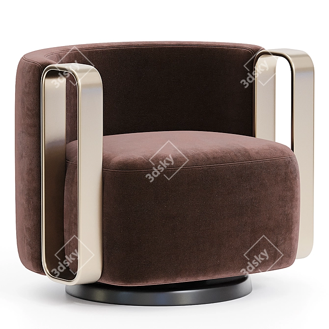 Modern Kelly Bracelet Armchair Design 3D model image 4