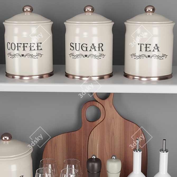 Kitchen Essentials Asset Pack 3D model image 7