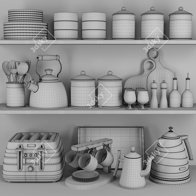 Kitchen Essentials Asset Pack 3D model image 8