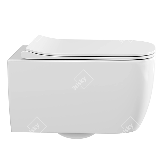 Vincea Form Wall-Hung Toilet 3D model image 2