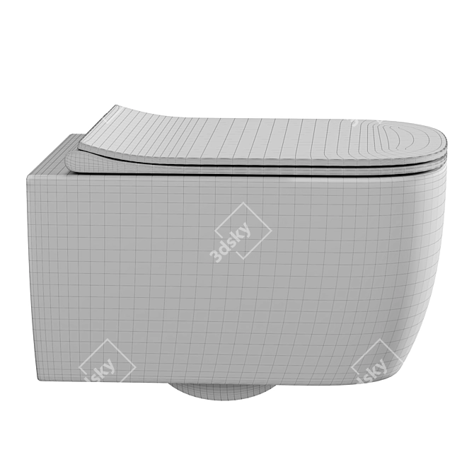 Vincea Form Wall-Hung Toilet 3D model image 3