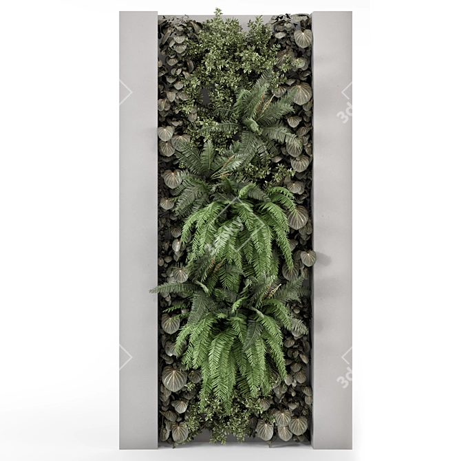 Concrete Base Vertical Garden | Set 1109 3D model image 4