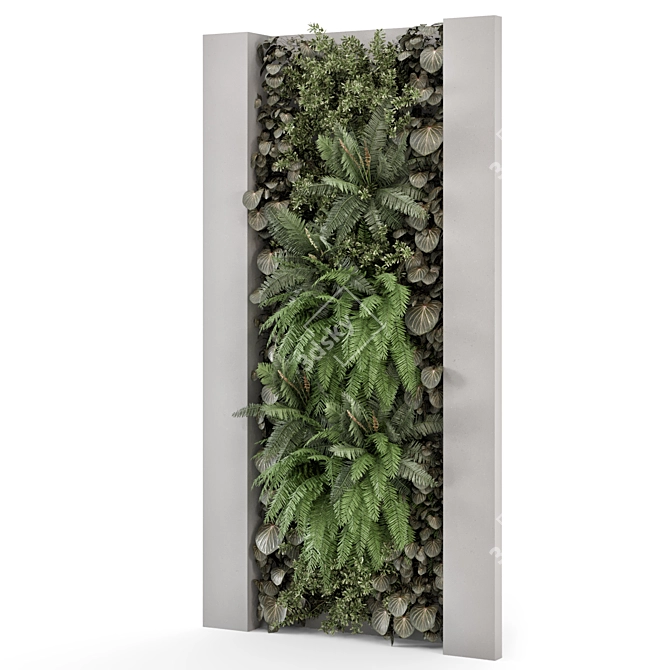 Concrete Base Vertical Garden | Set 1109 3D model image 5