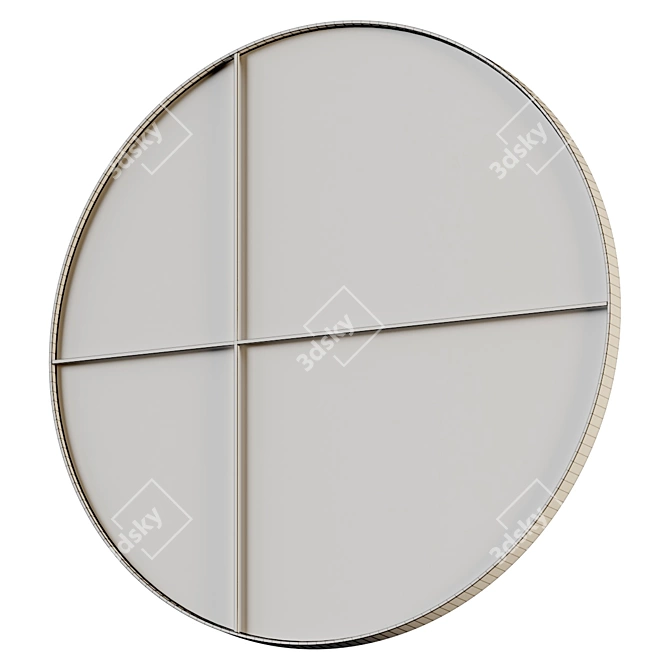 Oculus-inspired Round Wall Mirror 3D model image 4