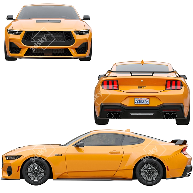 Ford Mustang GT 2023 - Seventh Generation 3D model image 2