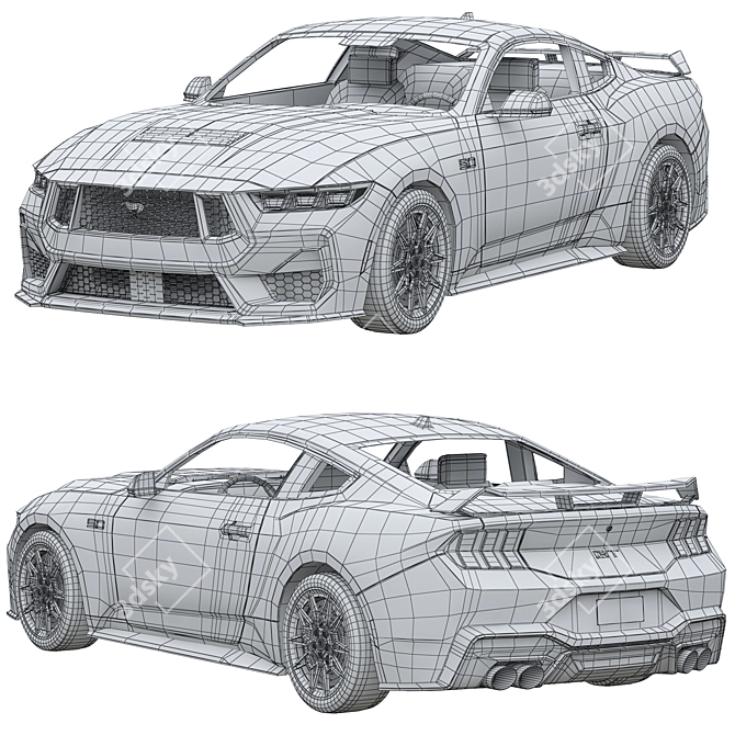 Ford Mustang GT 2023 - Seventh Generation 3D model image 3