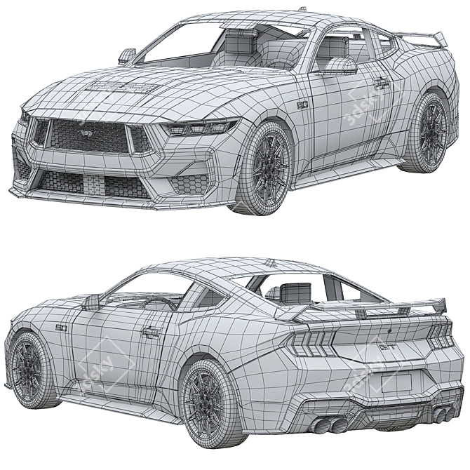 Ford Mustang GT 2023 - Seventh Generation 3D model image 9