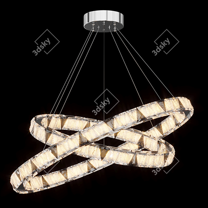 Crystal LED Ring Chandelier, Lampatron 3D model image 3