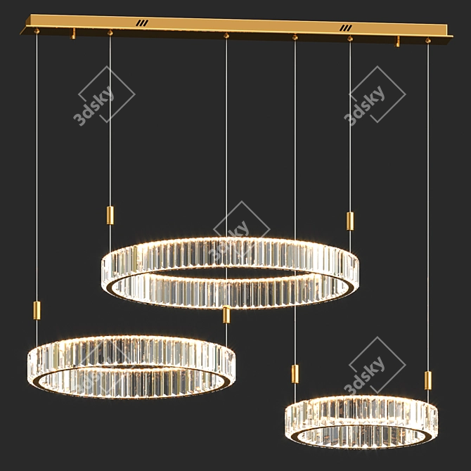  Elegant L Ring Chandelier 3D model image 2