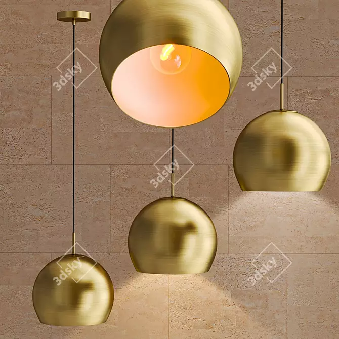 Elegant Ball Pendant Jewelry 3D model image 3