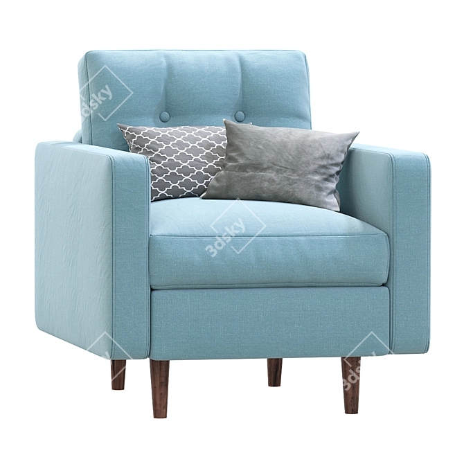 Modern Armchair Divan Design 3D model image 1