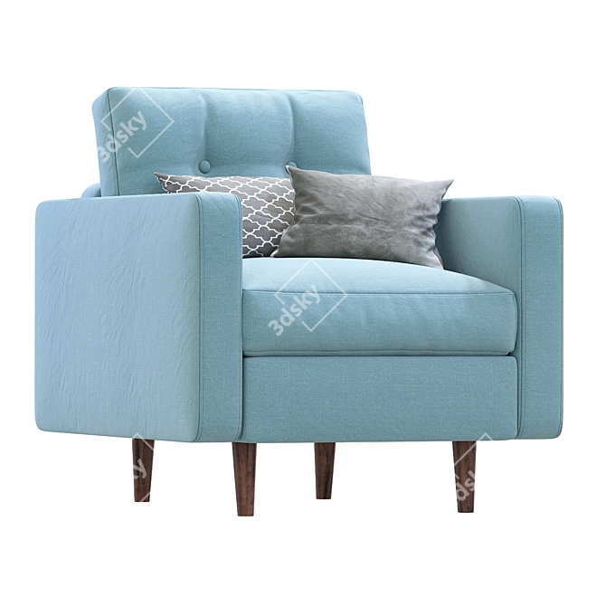 Modern Armchair Divan Design 3D model image 4