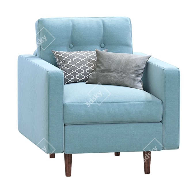 Modern Armchair Divan Design 3D model image 5