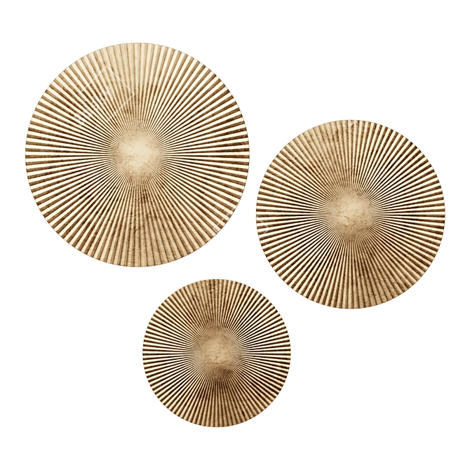 CosmoLiving Gold Wall Decor Set 3D model image 1