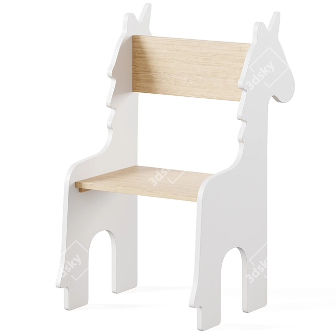 Kid's Animal Shaped Chair Set 3D model image 2