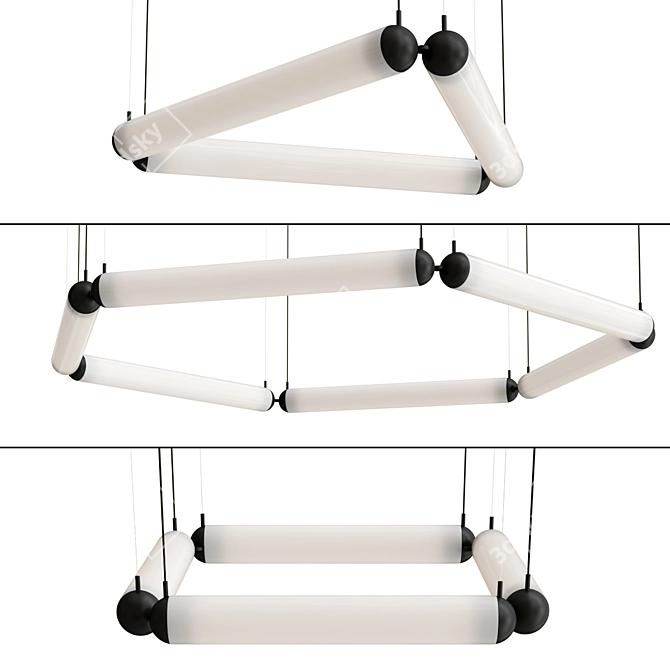 Elegant Puro Contour Lighting Fixtures 3D model image 1