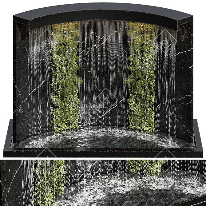 Cascading Water Fountain for 3D 3D model image 1