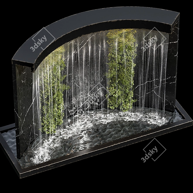 Cascading Water Fountain for 3D 3D model image 4