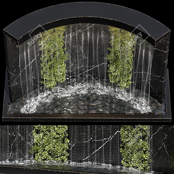 Cascading Water Fountain for 3D 3D model image 5