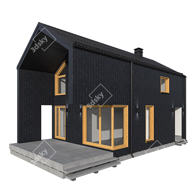 Modern Country House Edit Poly 3D model image 1