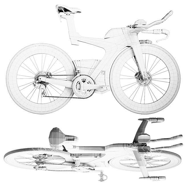 Advanced Cycling Bike Model Pack 3D model image 6