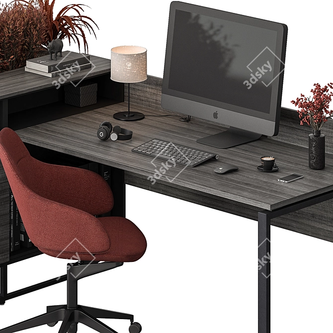 Executive Desk - Modern Workspace Solution 3D model image 2