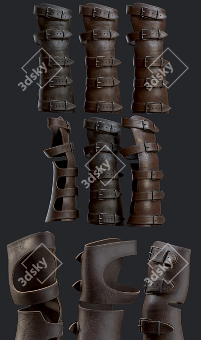 Hand Support Leather Brace 3D model image 3