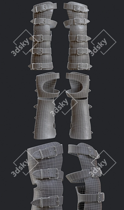 Hand Support Leather Brace 3D model image 7