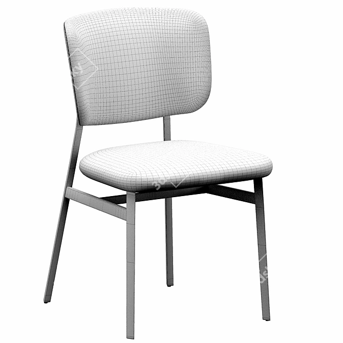 Modern Dining Chair Noor 3D model image 6