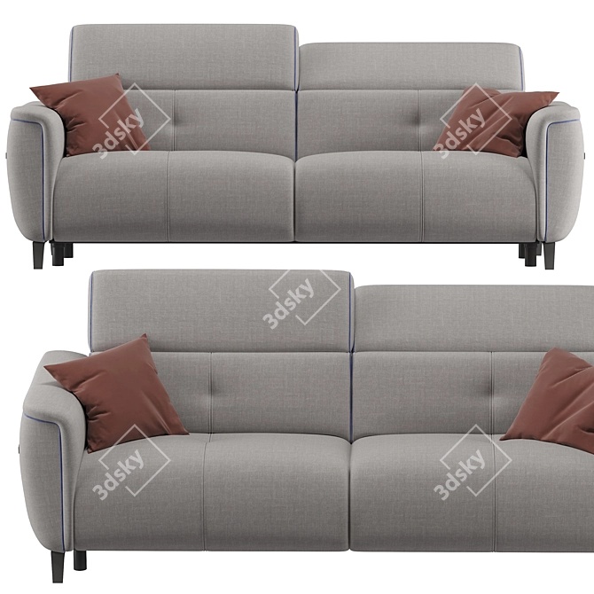 Modena 2014 Sofa: Elegant Comfort 3D model image 2