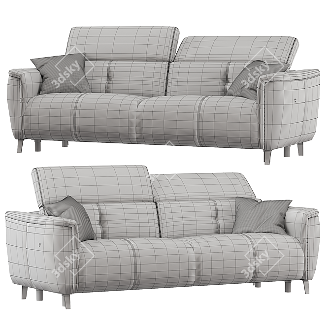 Modena 2014 Sofa: Elegant Comfort 3D model image 3