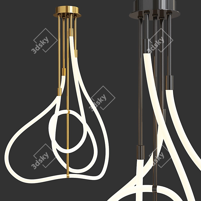 Elegant Modern Chandelier Glorify C 3D model image 1