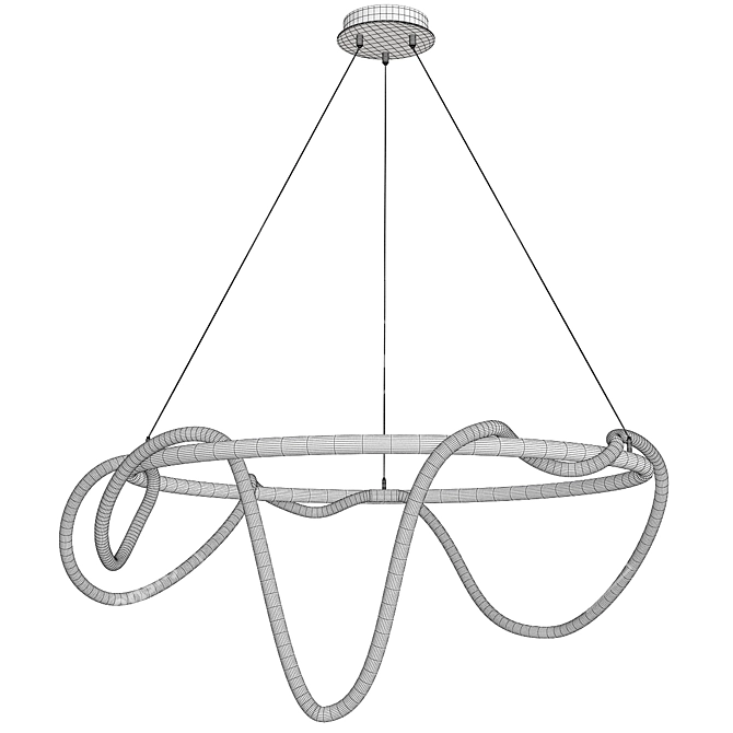  Knot Light Luke LED Chandelier 3D model image 3