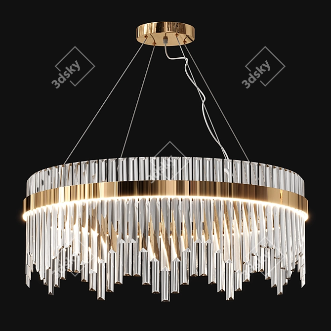 Crystal Rod Pendant Chandelier 3D model image 3