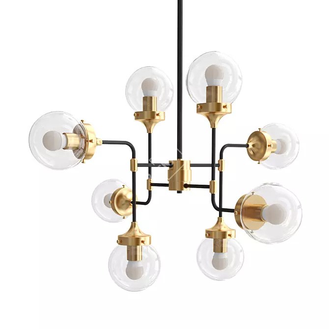 Modern Loft House Pendant Chandelier 3D model image 1