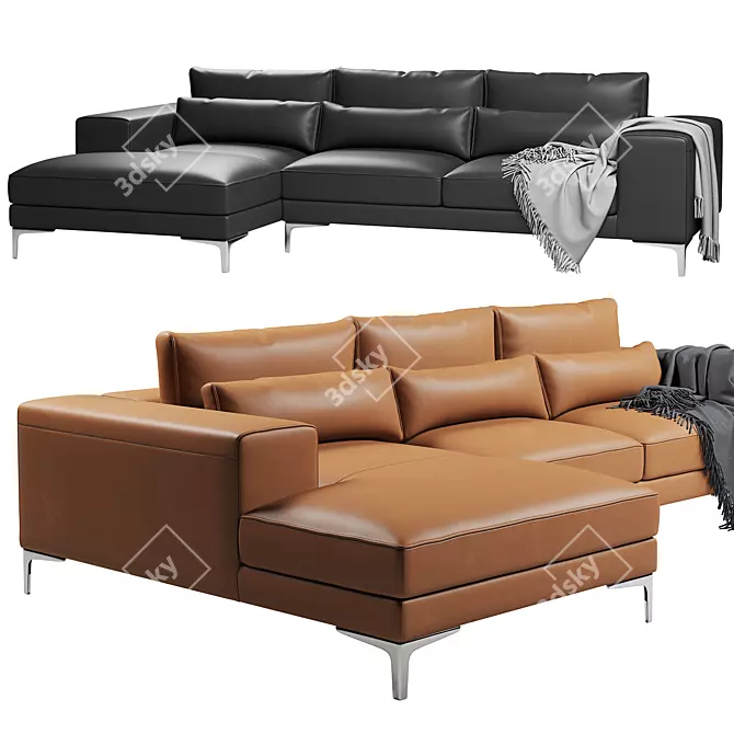 Modern Camille Corner Sofa FENDA 3D model image 2