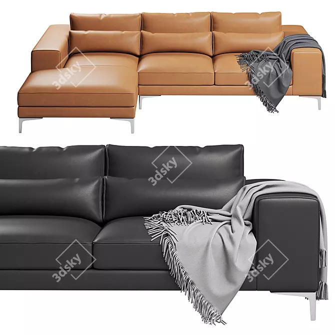 Modern Camille Corner Sofa FENDA 3D model image 3