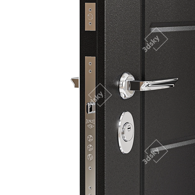 Bravo 5 Metal Entry Door 3D model image 3