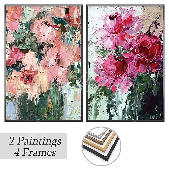 Artwork Set with Versatile Frames 3D model image 4